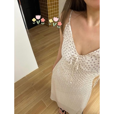 显瘦显高印花吊带连衣裙~子川V领连腰带长裙女2024夏季吊带裙8681图4