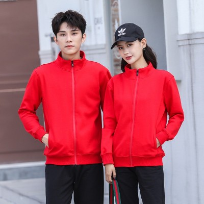 精梳纯棉立领卫衣薄款毛圈拉链秋冬卫衣工装班服外套定制印LOGO图4