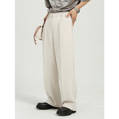 MTLCLOTHES男装|夏款新品 韩版休闲宽松直筒西裤潮流纯色长裤男图3