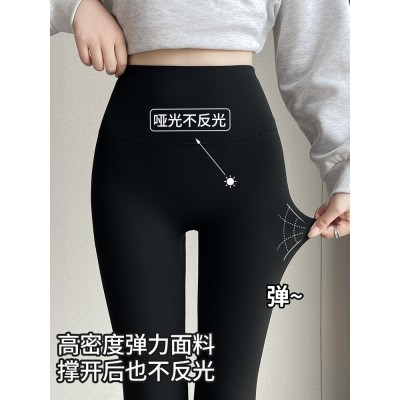 灰色鲨鱼裤女2024年秋新款高腰收腹提臀瑜伽裤健身芭比加绒打底裤图3