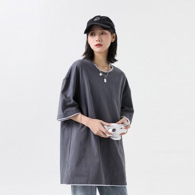 纯棉短袖t恤男夏季潮流内搭打底衫潮牌ins上衣宽松短袖厚实衣服男图3