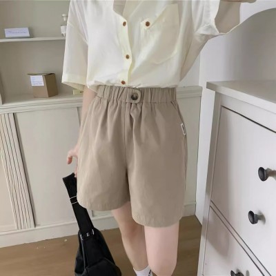 处理价格不售后休闲棉质短裤女夏款高腰宽松阔腿小个子显瘦五分裤图3