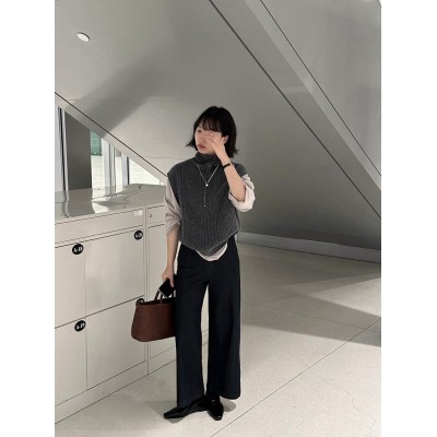 江左 必入腿精裤 显瘦显腿直九分黑色牛仔裤女弹性烟管休闲裤6121图5
