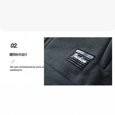 摇粒绒外套男新款春秋季户外运动休闲加厚大码立领抓 绒衣夹克图3
