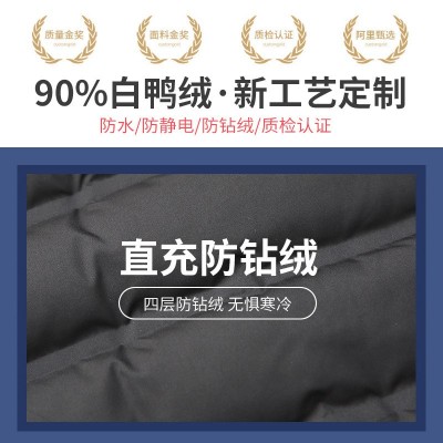 加工定制印绣logo工装企业团体售楼中长款修身保暖气质商务羽绒服图4