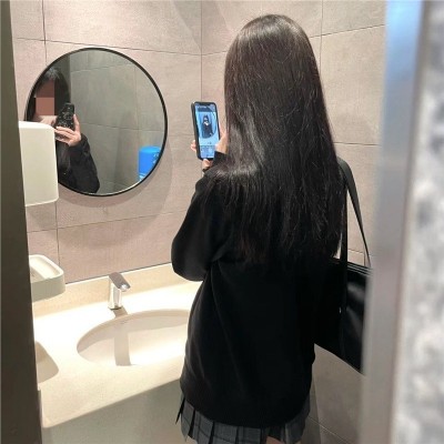 学院风秋冬新款jk制服毛衣套头v领长袖百搭少女软妹外穿针织衫图4