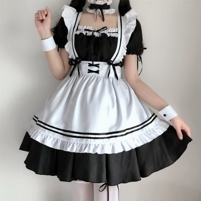 女仆装日系COS可爱学生连衣裙大佬洛丽塔套装二次元大码服装日常图4