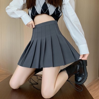 黑色百褶裙女高腰抗皱显瘦抗皱春秋冬新款超火半身裙夏jk短裙图2